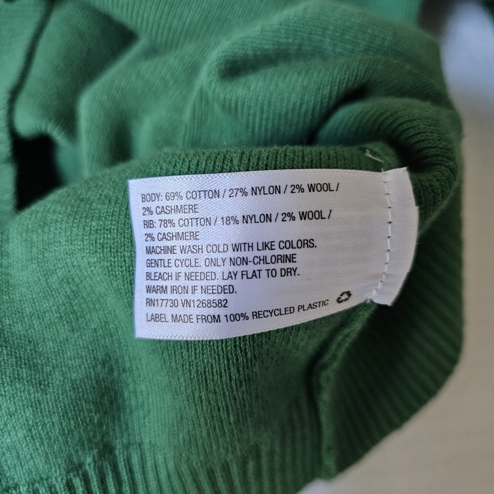 La Ligne X Target Mock Turtleneck Sweater Size M Green Stripe Sleeve - Picture 12 of 12